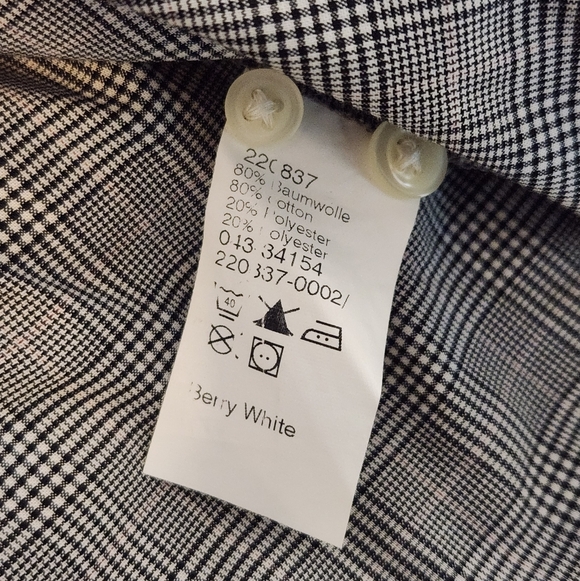 0039 Italy Women's Dress Shirt Button Up Down Glenn Plaid Sz M - Picture 5 of 11